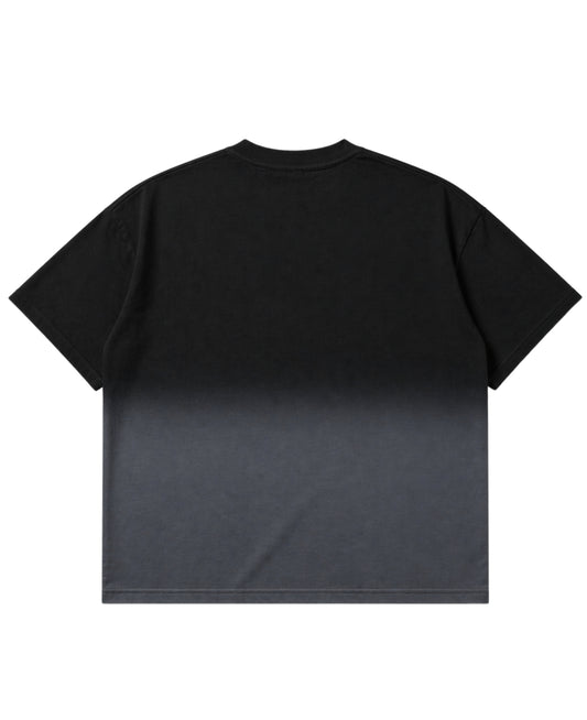 Black Ombré Wash Boxy Fit T-shirt Back Design